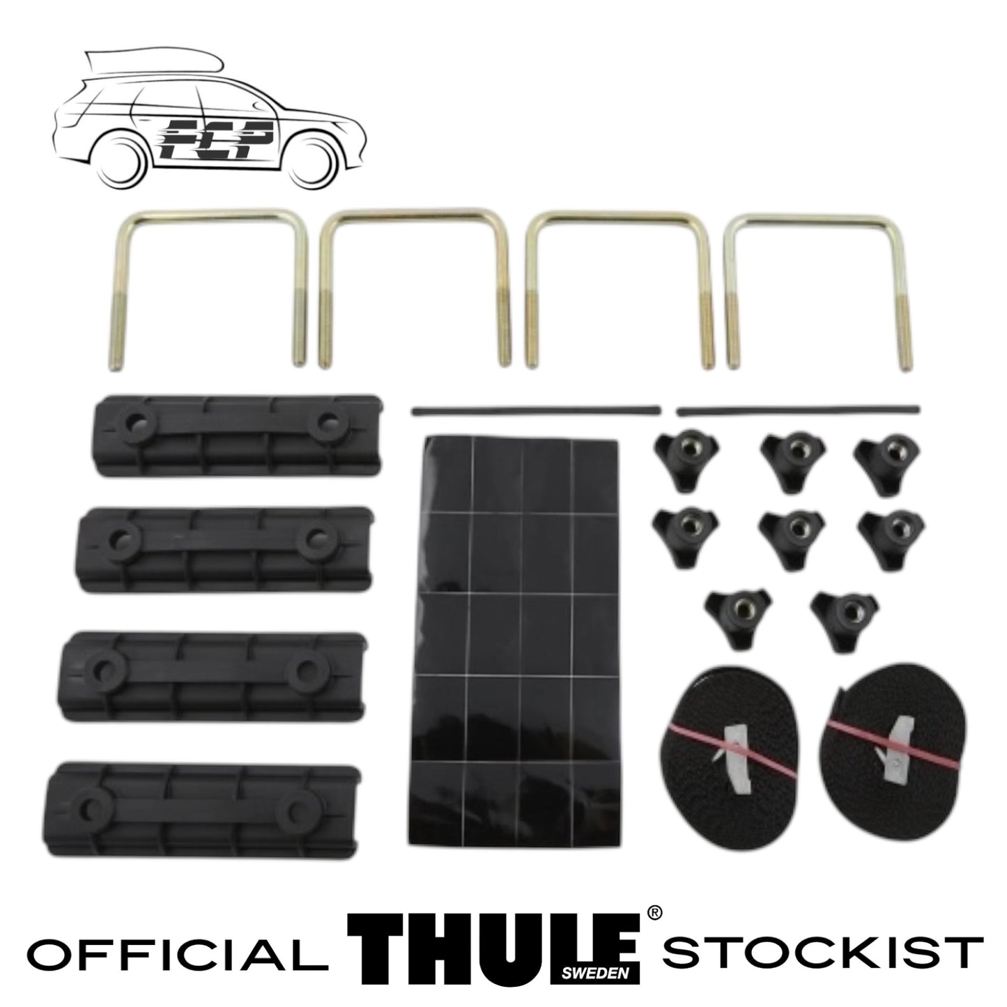 Thule genuine Ocean Roof Box Fitting Kit U-Clamp Kit 90mm x 90mm 1500010742