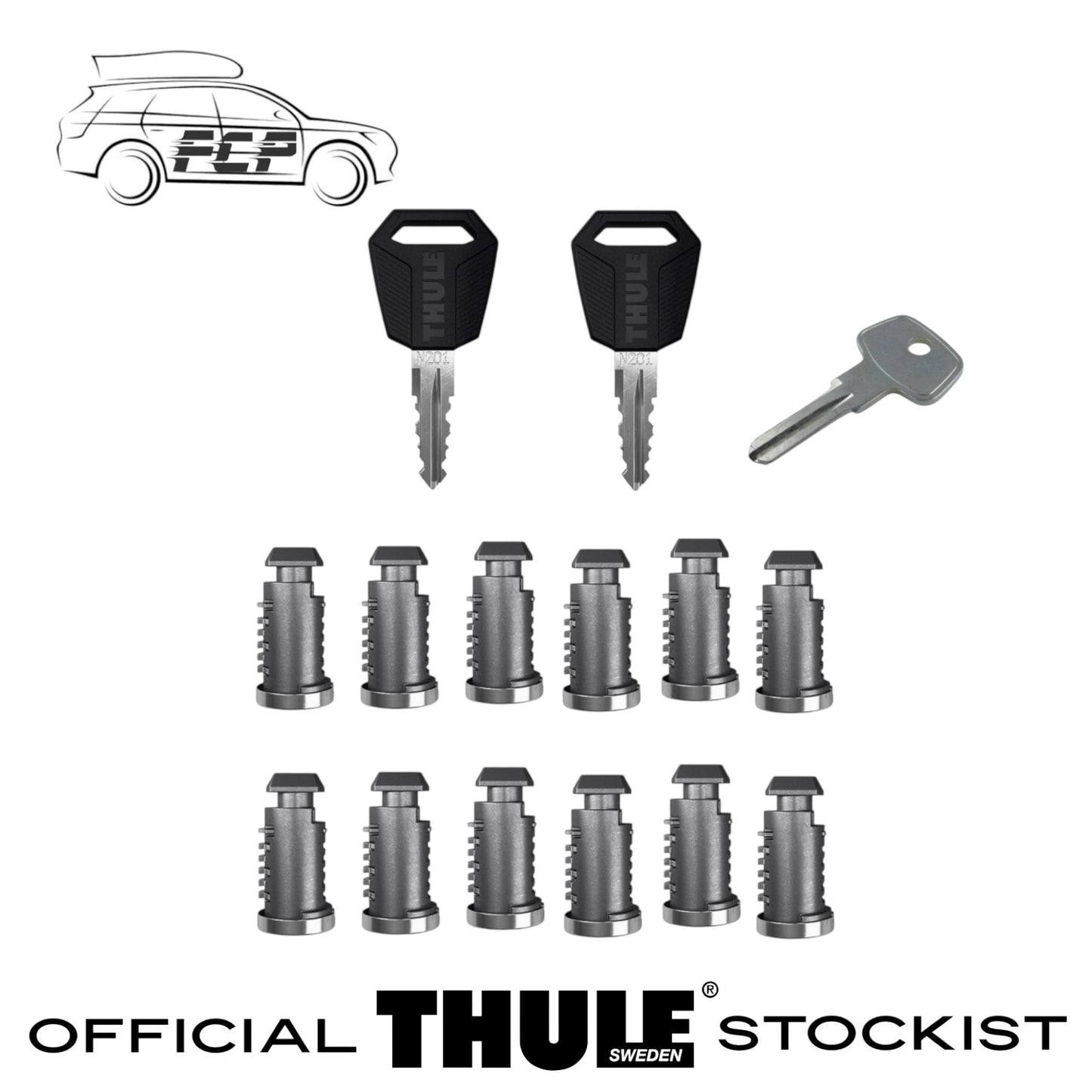 Thule One Key System - Includes 3 Keys, 12 Locks & 1 Master Key 451200