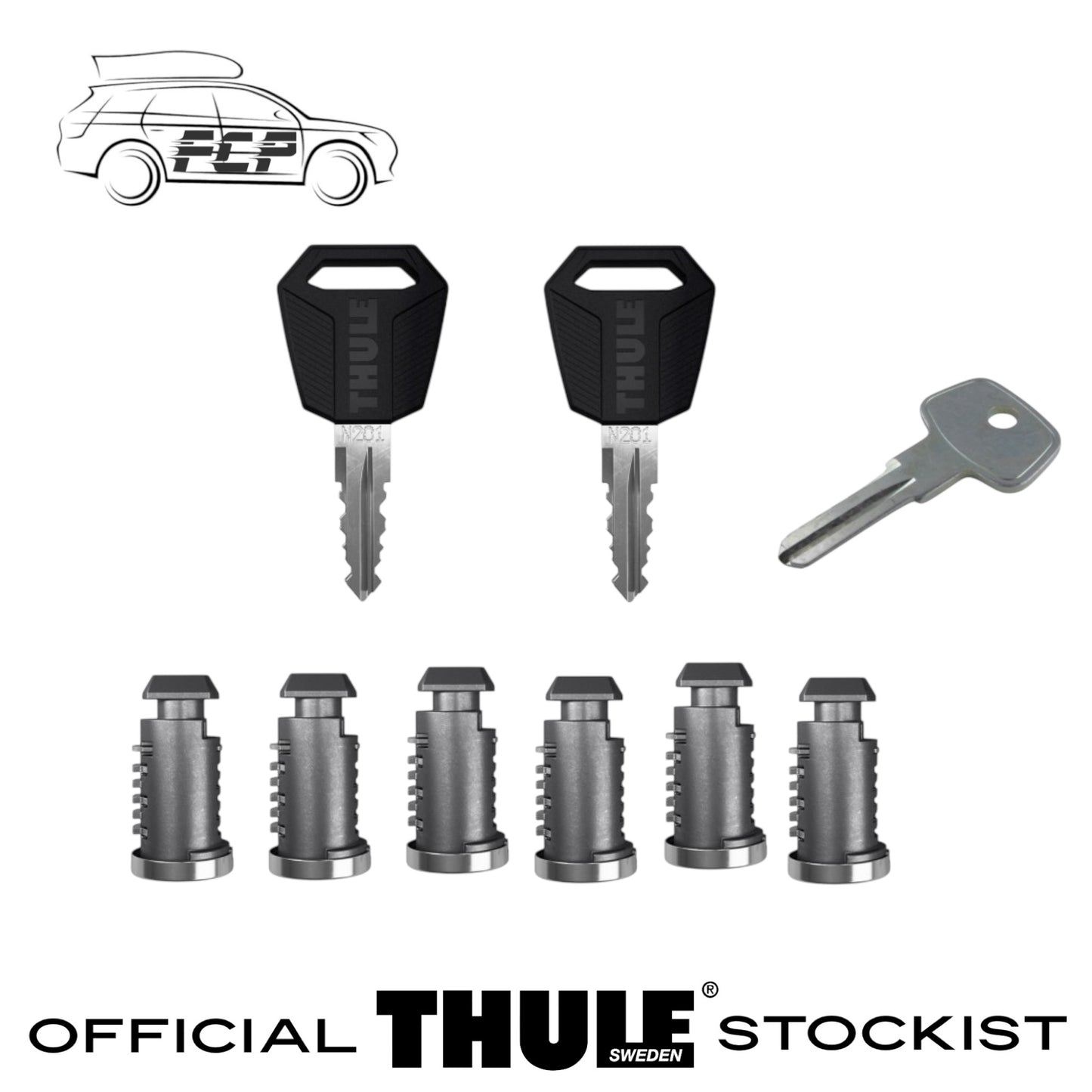 Thule One Key System - Includes 2 Keys, 6 Locks & 1 Master Key - 450600