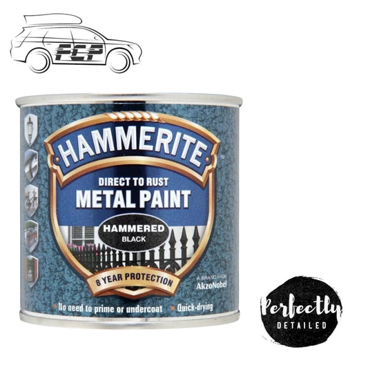 Hammerite Direct to Rust Metal Paint HAMMERED BLACK 250ml