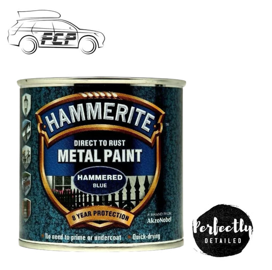 Hammerite Direct to Rust Metal Paint HAMMERED BLUE 250ml