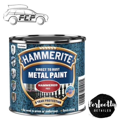Hammerite Direct to Rust Metal Paint HAMMERED RED 250ml