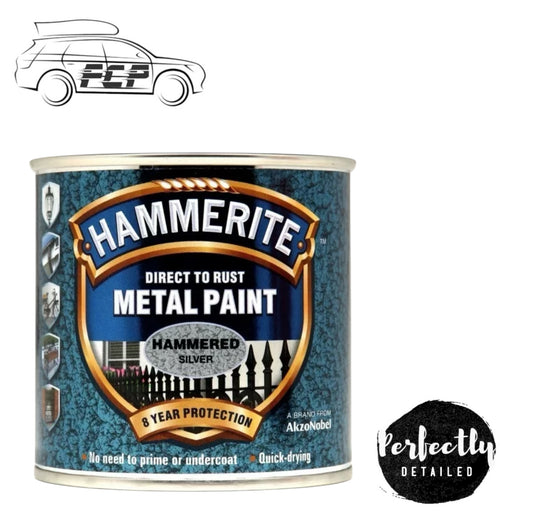 Hammerite Direct to Rust Metal Paint HAMMERED SILVER 250ml