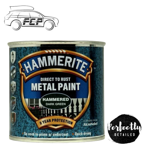 Hammerite Direct to Rust Metal Paint HAMMERED DARK GREEN 250ml