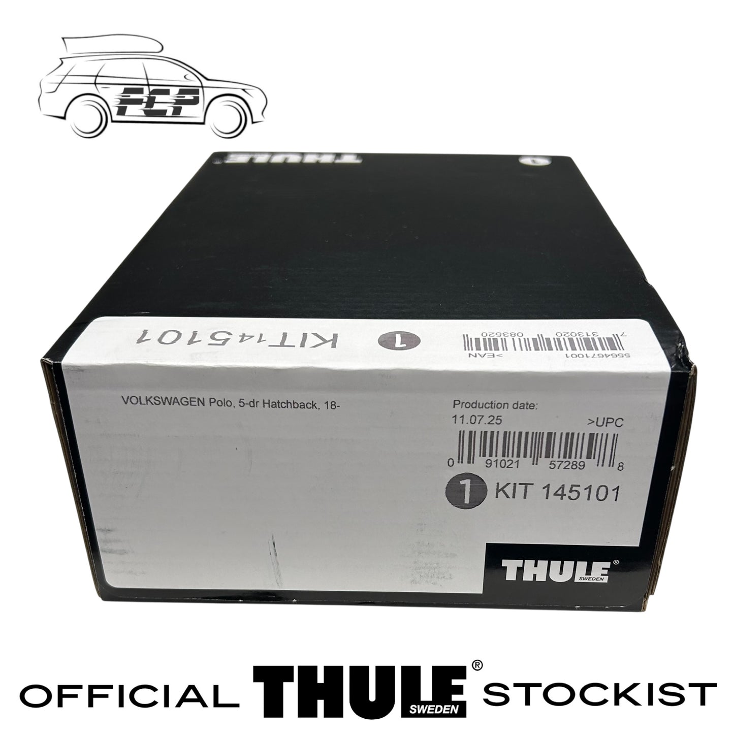 Thule Evo Flush Rail Fitting Kit 145101 Fits Volkswagen Polo, 5-Dr Hatch 18 On