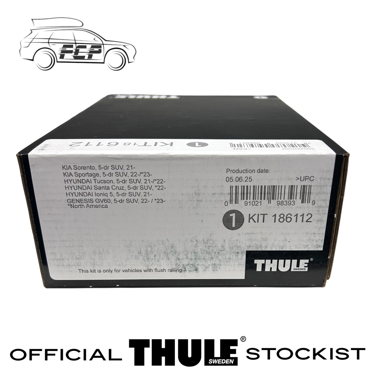Thule Evo Flush Rail Fitting Kit 186112 Fits Kia Sorento Sportage, Hyundai Ioniq