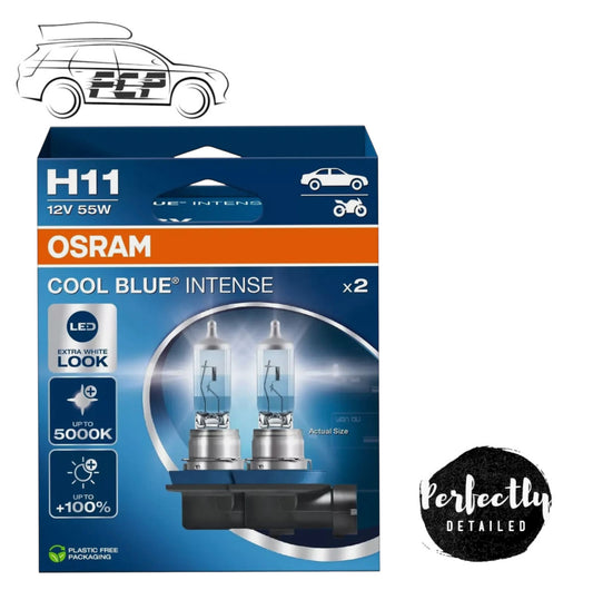 OSRAM Cool Blue Intense Next Gen 5000K H11 (Twin) - Ice White Car Bulbs 64211CBN