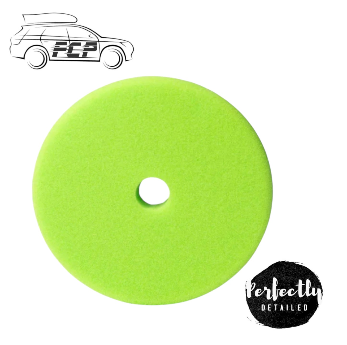 Cartec 3" Unipad Neon Green Ext Cut use with Diamond Cut 3000 for Orbital/Rotary