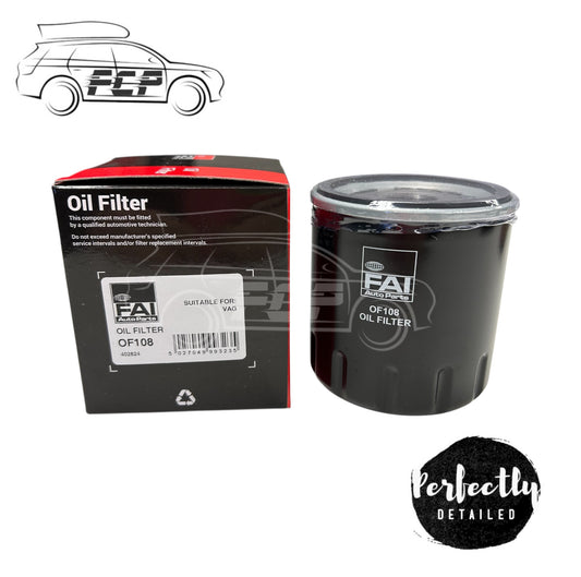 FAI Oil Filter - OF108 - Fits Audi VW A1 A3 Golf Jetta Q3 Tiguan Tiguan