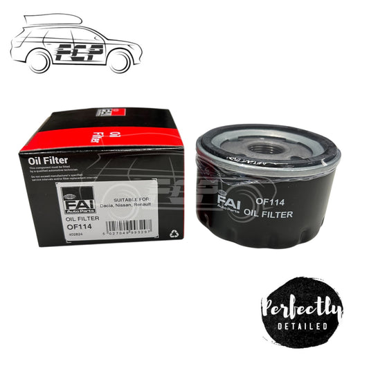 FAI Oil Filter - OF114 - Fits Aixam Alfa Romeo Dacia Jeep Renault