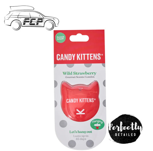 Candy Kittens 3D Hanging Car Air Freshener Wild Strawberry