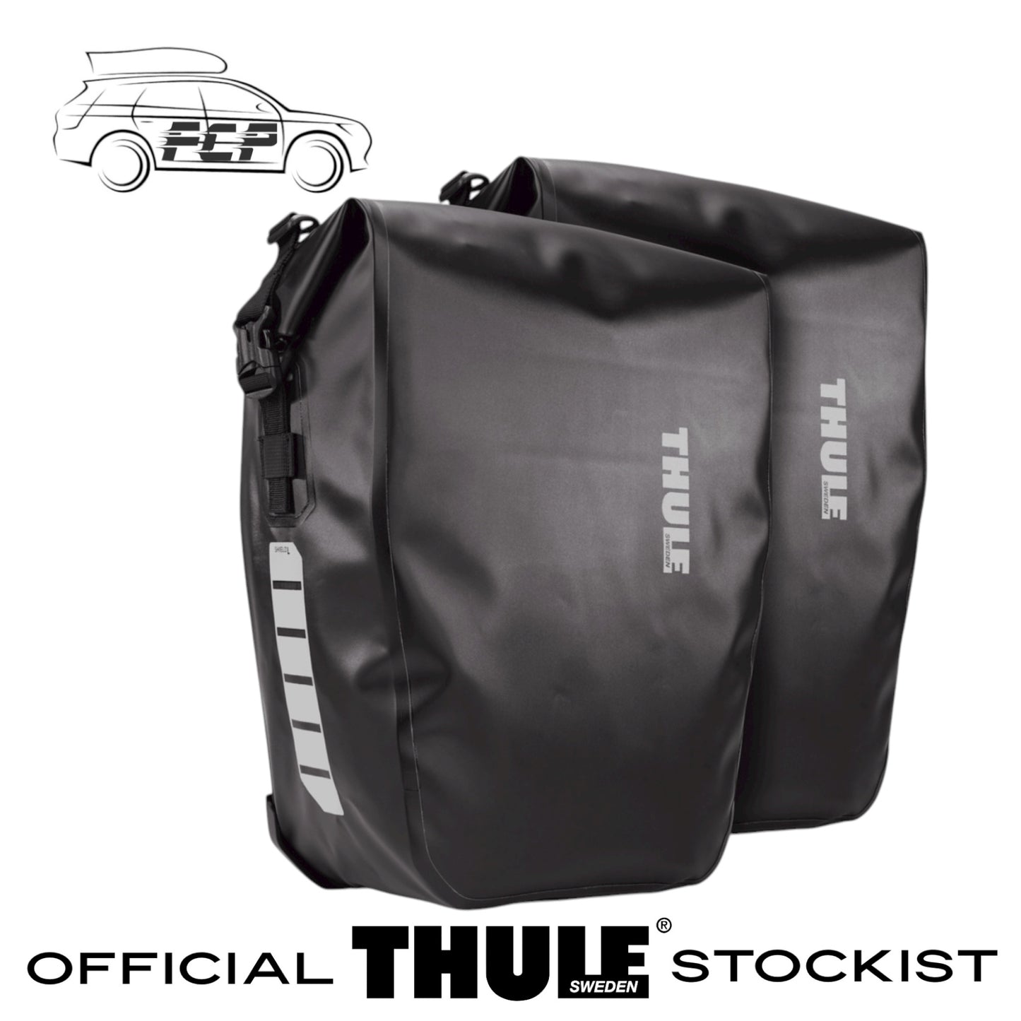 Thule Shield Pannier - 25L Black Waterproof Pair
