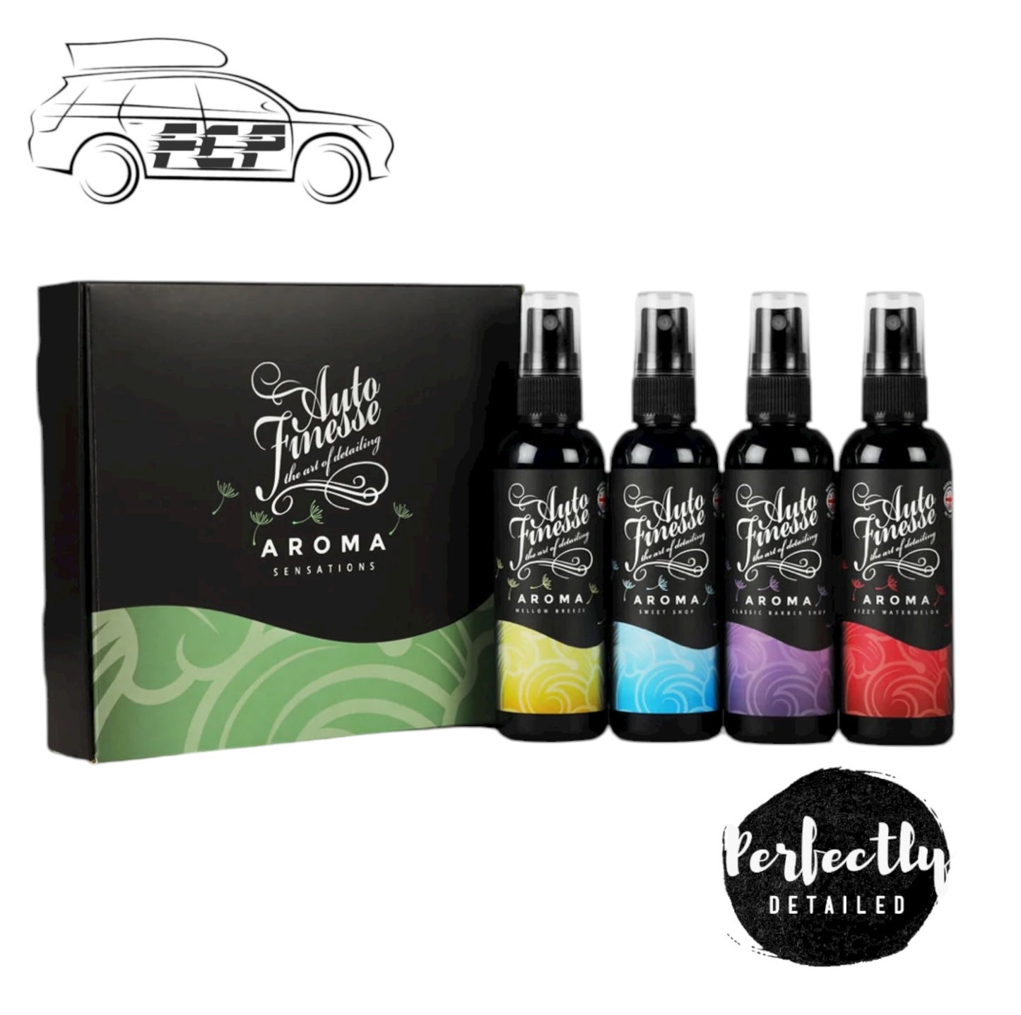 Auto Finesse Air Freshener Aroma Sensations Set 4pk