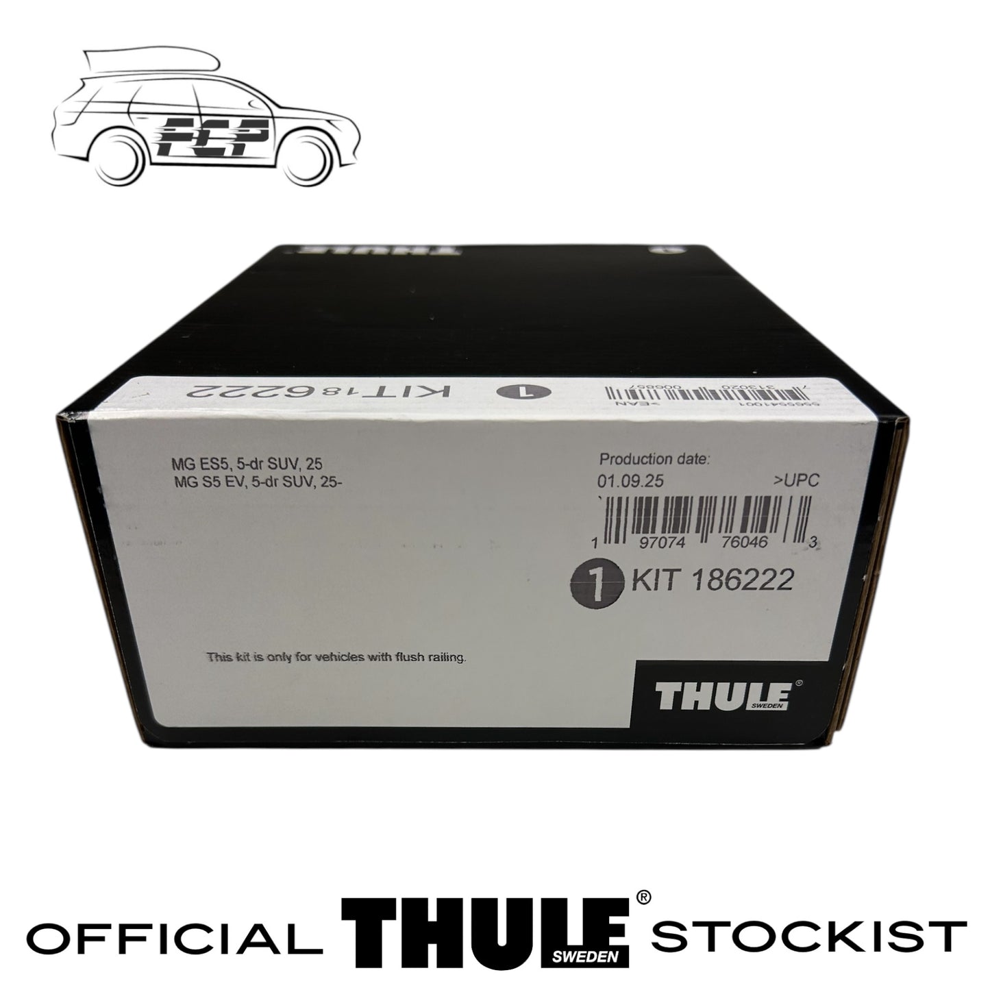 Thule Evo Flush Rail Fitting Kit 186222 Fits MG ES5, S5 EV, 5-Dr SUV 25 Onwards