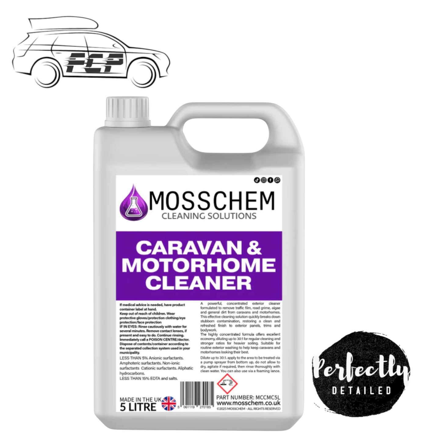 Mosschem Concentrated Caravan & Motorhome Cleaner 5L