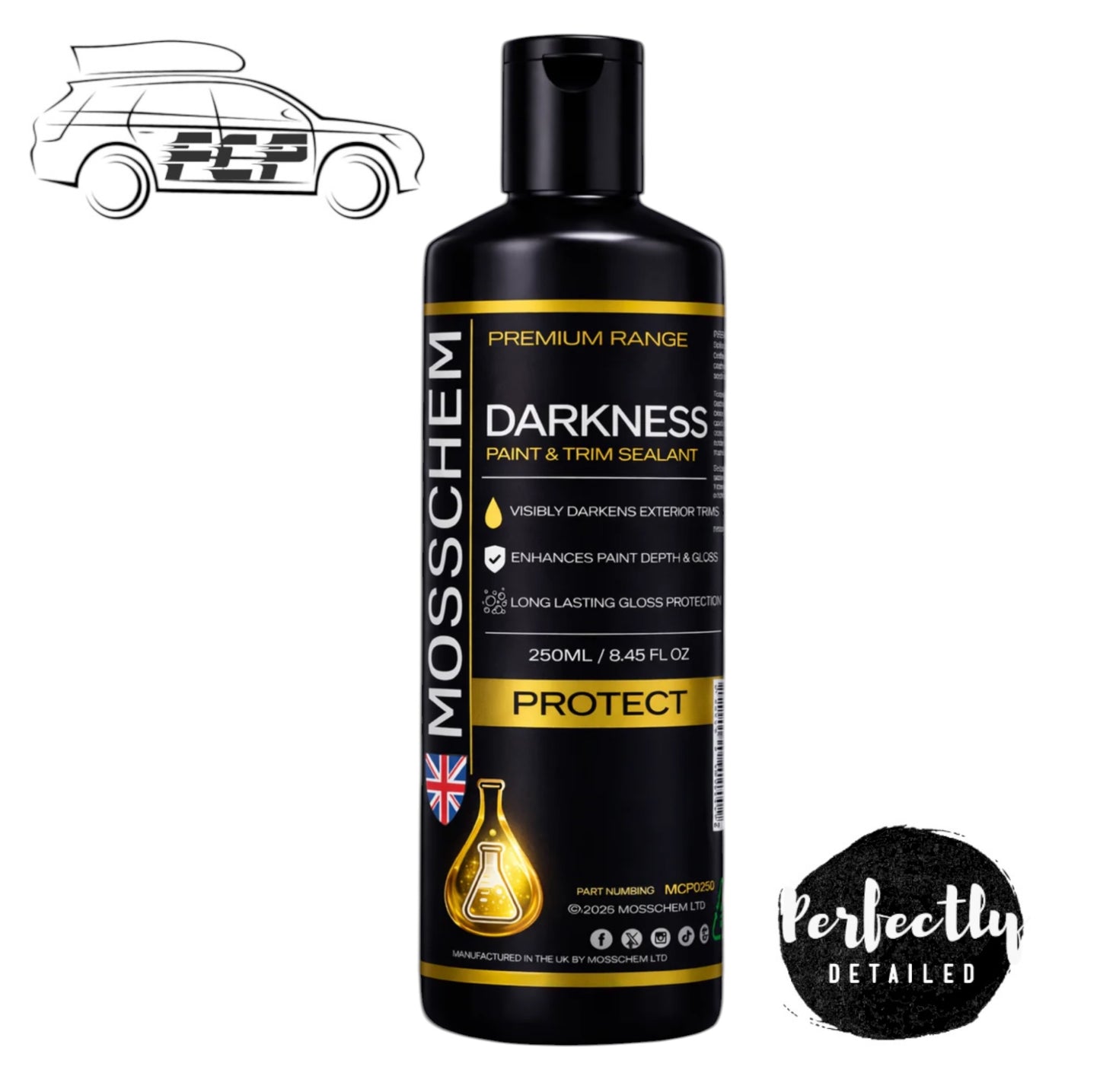 Mosschem Premium Darkness Paint & Trim Sealant 250ml