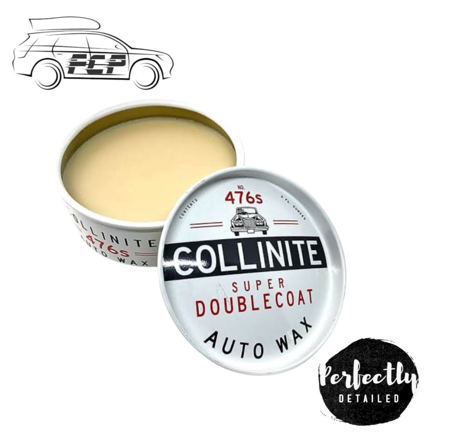 Collinite 476S Super Double Coat Auto Wax - 9oz, High Gloss Carnauba-Based Paste