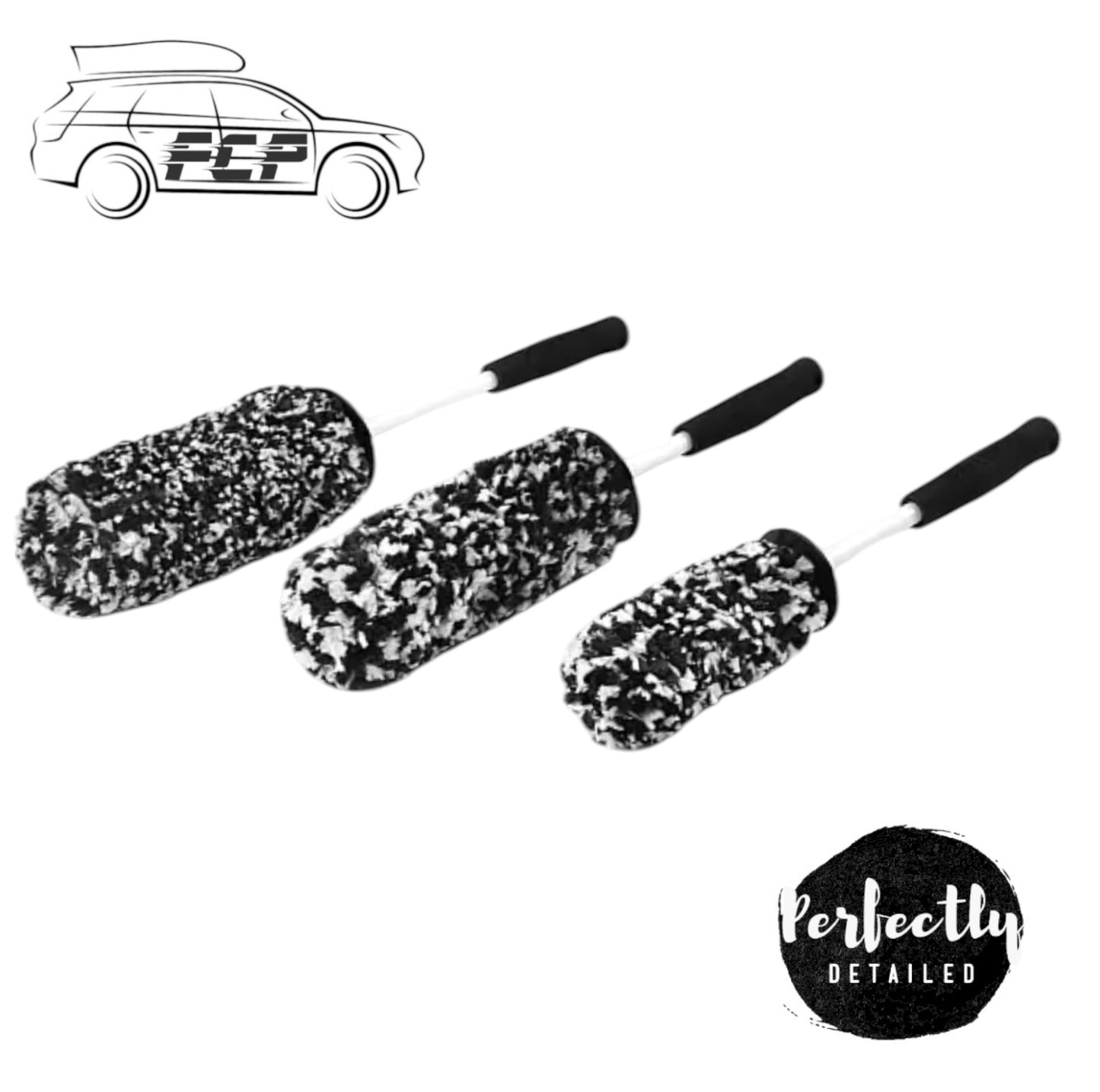 Maxshine Microfibre Wheel Brush 3-Piece Kit