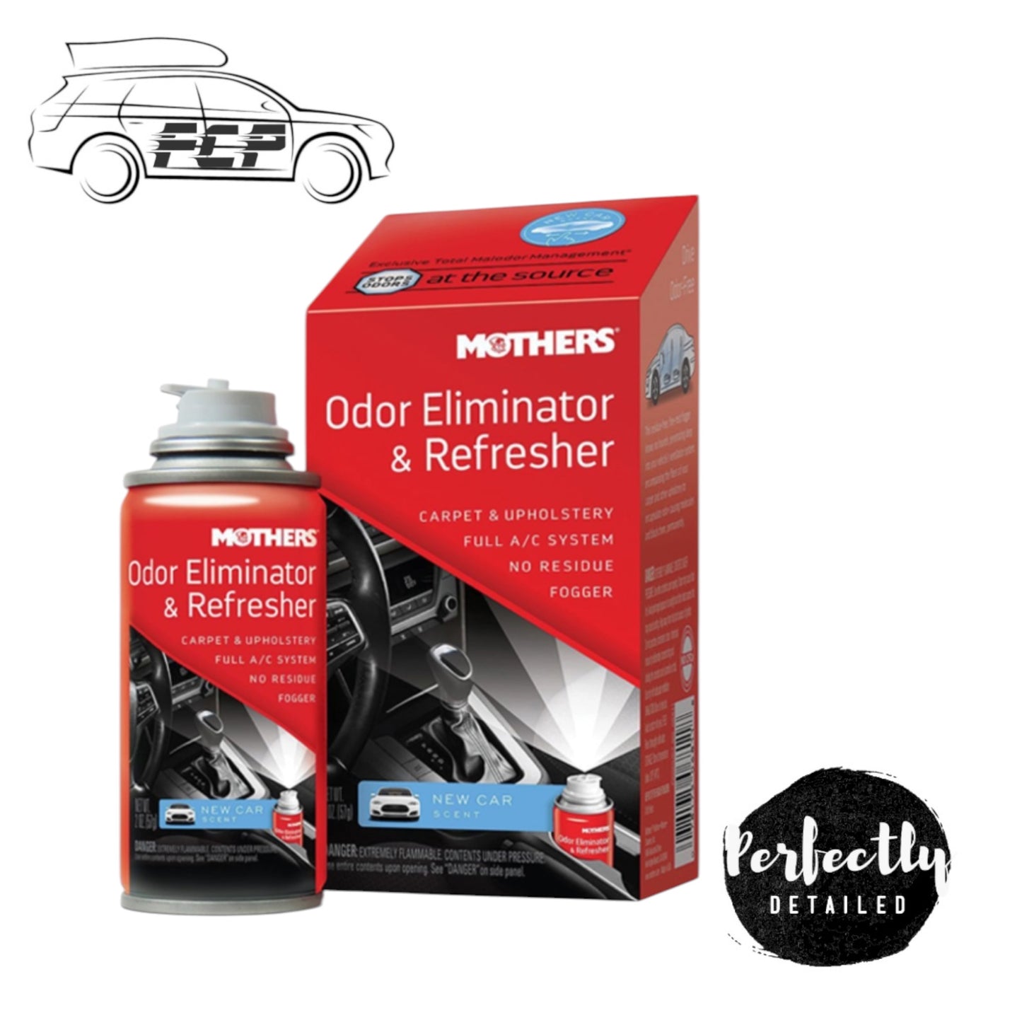 Mothers Odor Eliminator & Refresher Permanently Neutralises New Car Scent 57g
