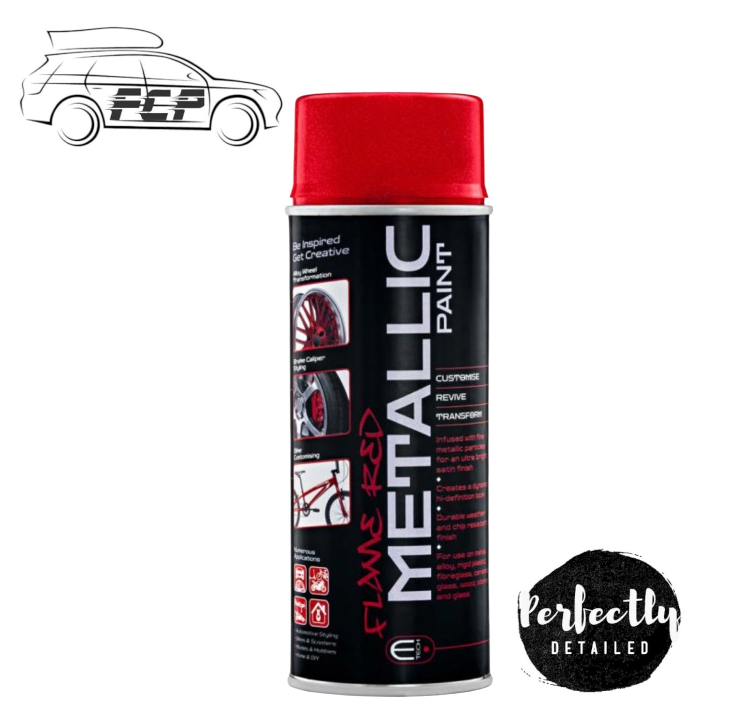 E-Tech Metallic Paint Flame Red 400ml