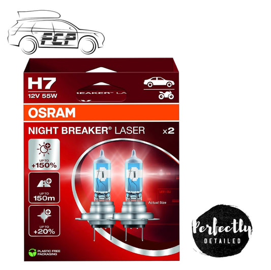 OSRAM Night Breaker Laser (Next Generation) +150% H7 Car Headlight Bulbs (Twin)