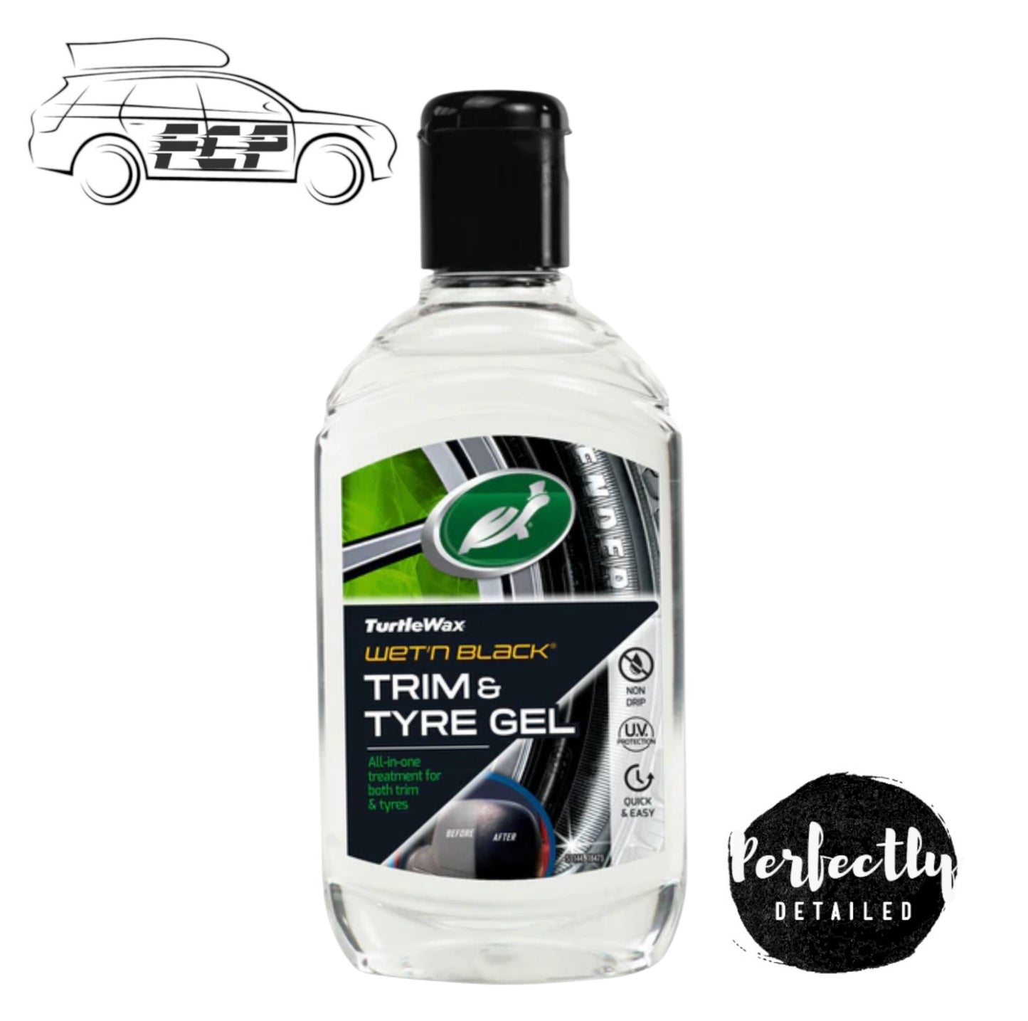 Turtle Wax Wet n Black Trim & Tyre Gel 300ml