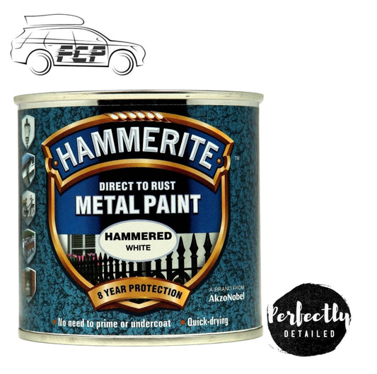 Hammerite Direct to Rust Metal Paint HAMMERED WHITE 250ml