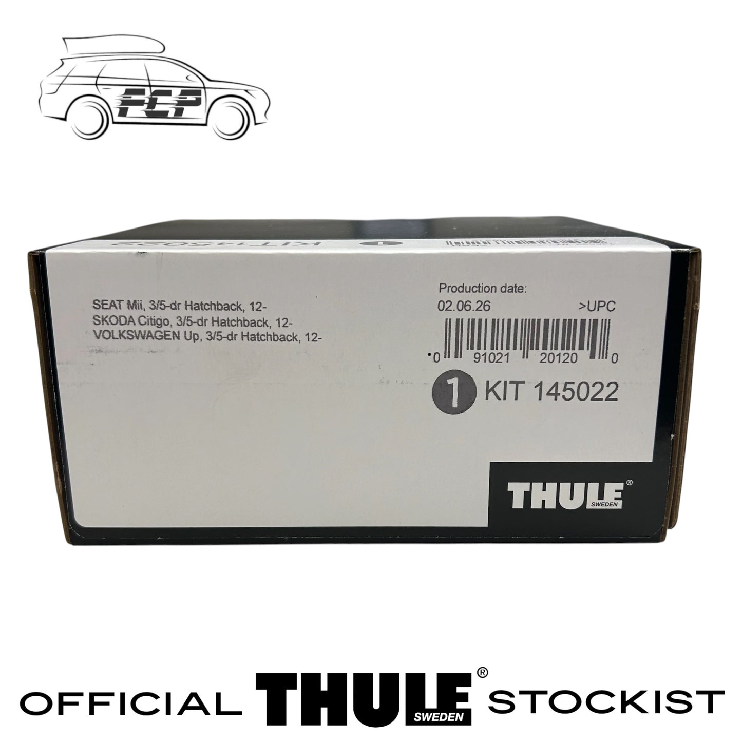 Thule Evo Flush Rail Fitting Kit 145022 Fits Seat Mii, Skoda Citigo, VW Up 12 On