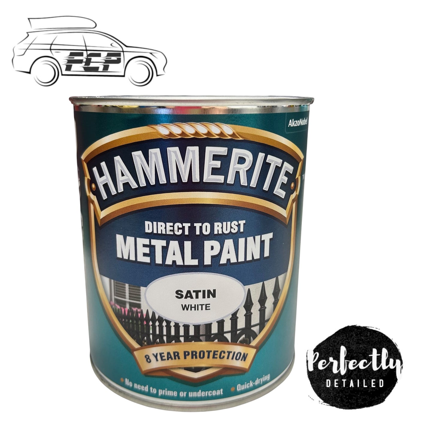 HAMMERITE Direct To Rust Metal Paint Satin White 750ml