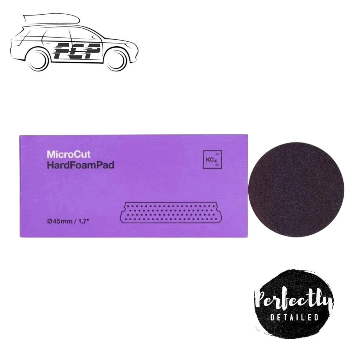 Koch Chemie Micro Cut Purple Foam Pad 45mm HARD 5pk