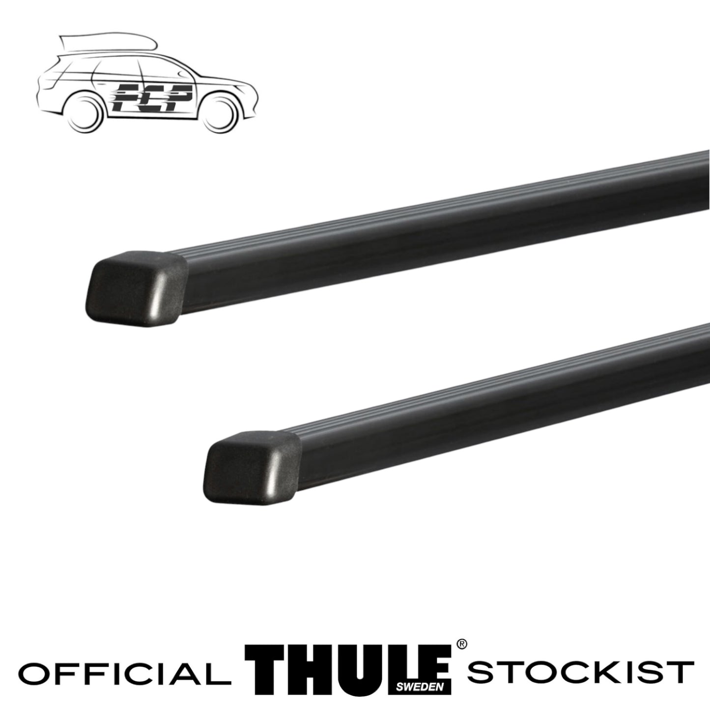 Thule Squarebar Evo 135cm Black Roof Bars 712400