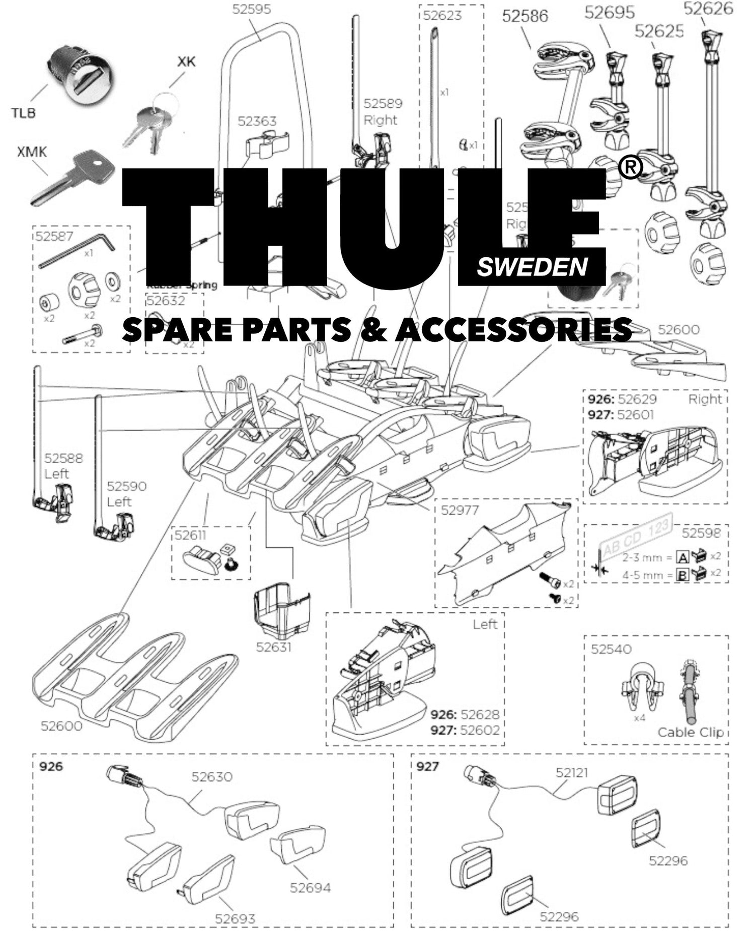 THULE SPARE PARTS & ACCESSORIES