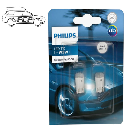 Philips Ultinon Pro3000 LED W5W 6000K Cool White Interior Car Bulbs (Twin) NEW