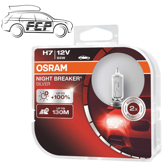 OSRAM Night Breaker Silver +100% H7 Car Headlight Bulbs (Twin) 64210NBS-HCB