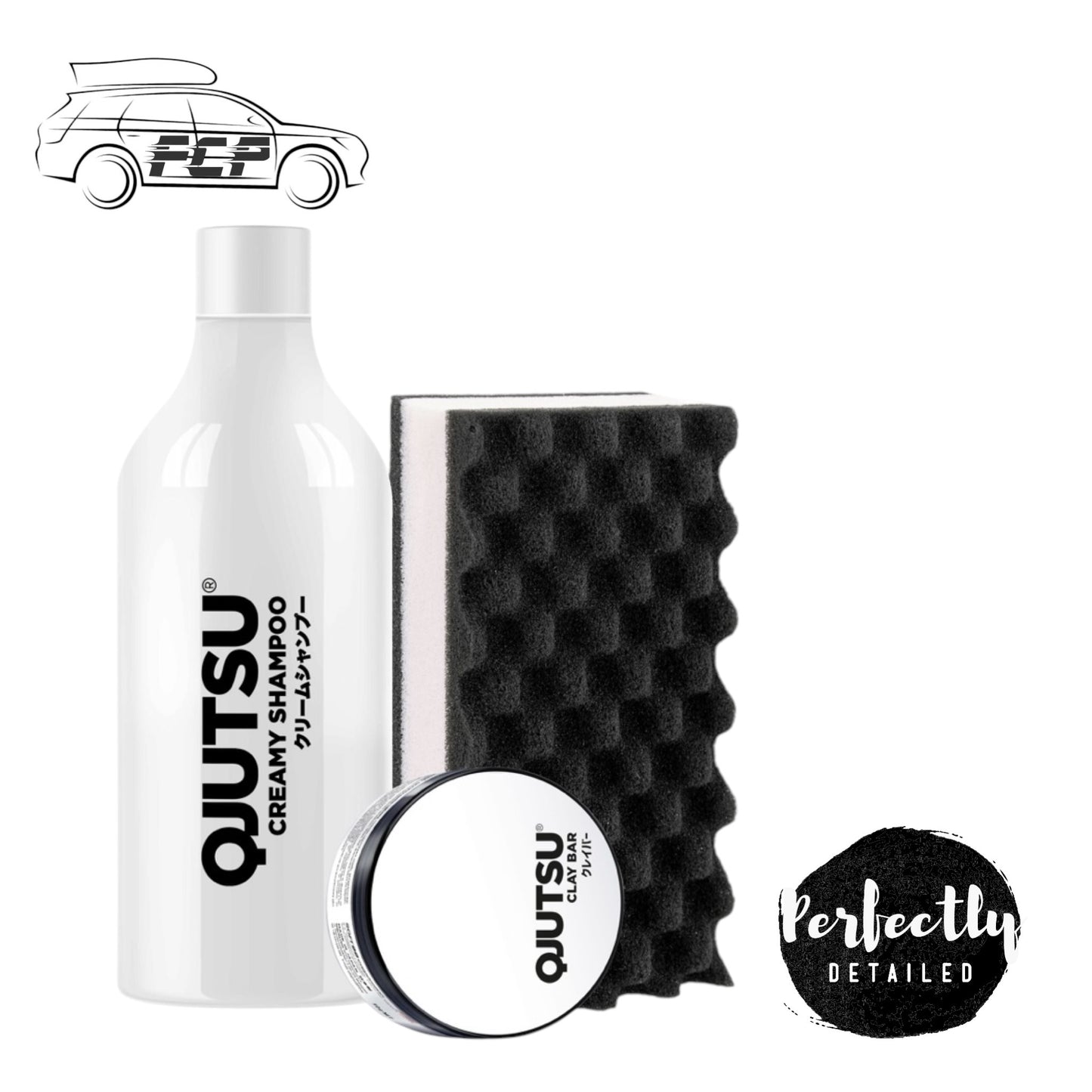 Soft 99 Qjutsu Car Care Set Shampoo, Clay Bar & Sponge