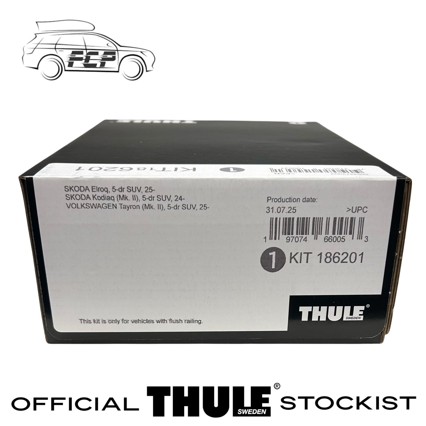 Thule Evo Flush Rail Fitting Kit 186201 Fits Skoda Elroq, Kodiaq, VW Tayron