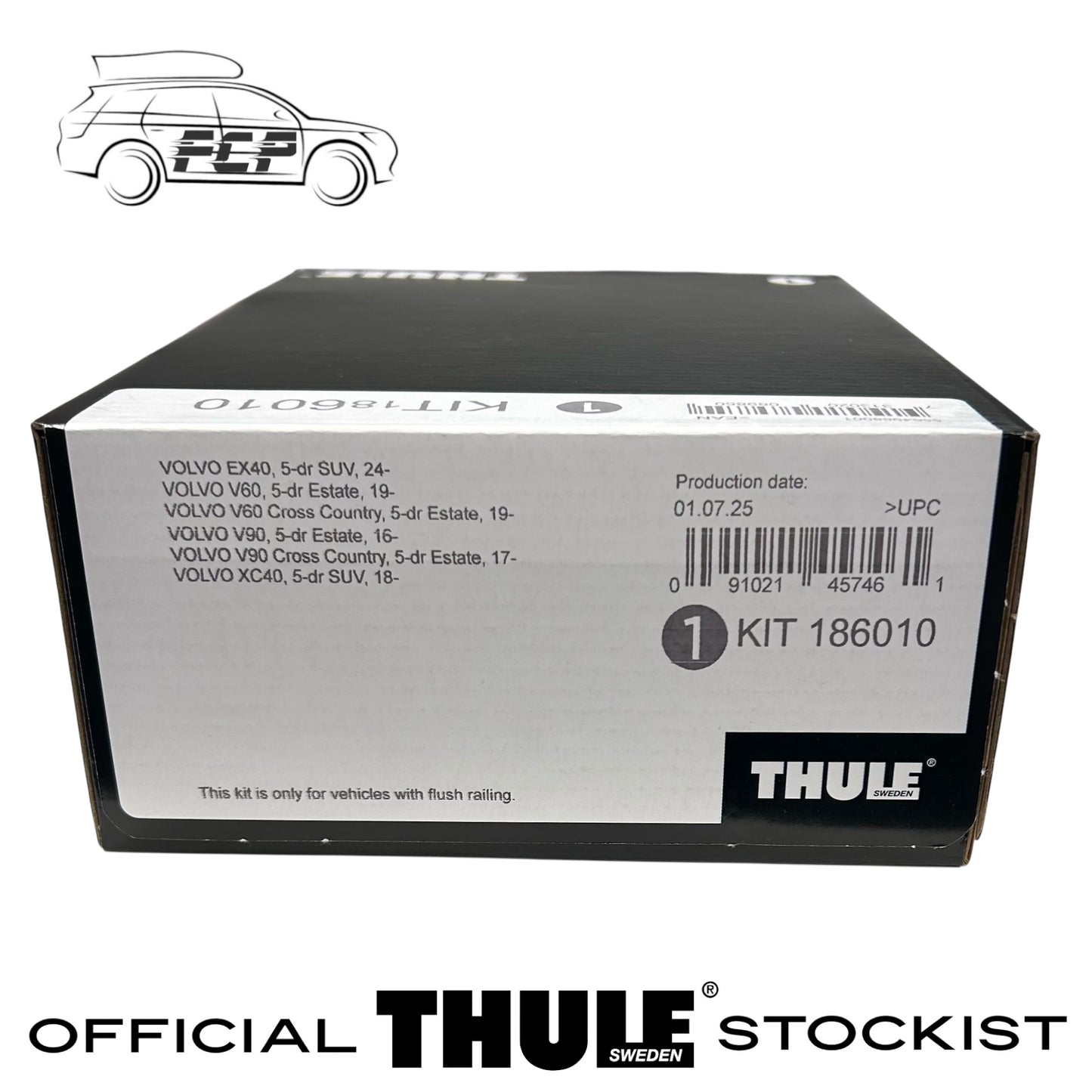 Thule Evo Flush Rail Fitting Kit 186010 Fits Volvo EX40, V60, V90, XC40