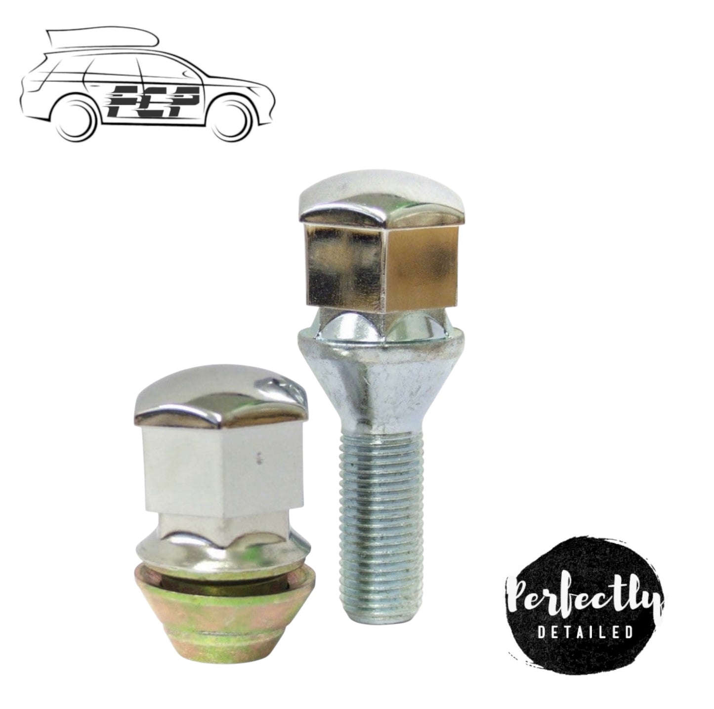 19mm Hex Push-On Nut & Bolt Covers CHROME Plastic 20pc with Puller