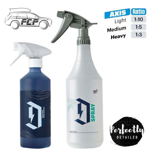 Duel Autocare Axis Wheel Cleaner 500ml & Dilution Bottle Bundle