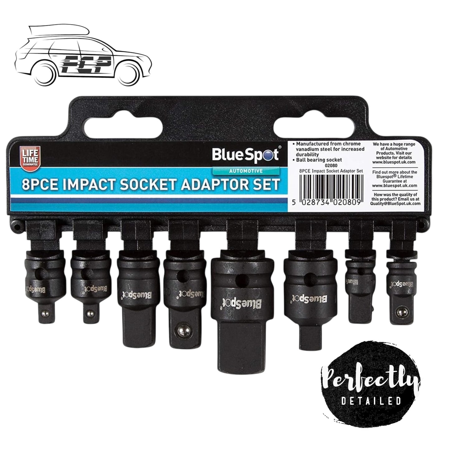 BlueSpot 8pc Impact Socket Adaptor Set