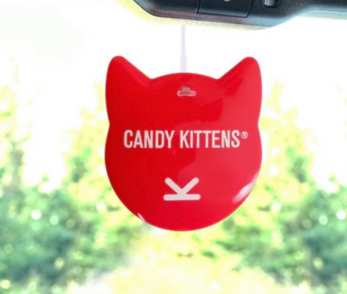 Candy Kittens 3D Hanging Car Air Freshener Wild Strawberry