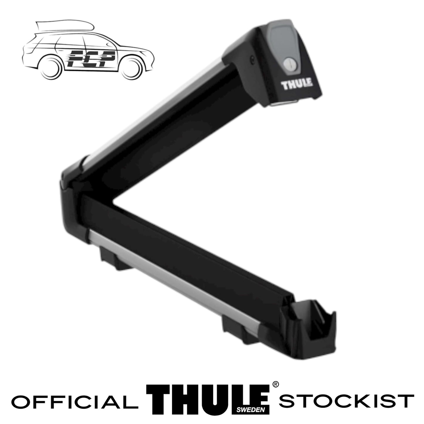 Thule SnowPack S Ski Carrier Rack Holds 2 Pairs of Ski's for Roof Bars 732200