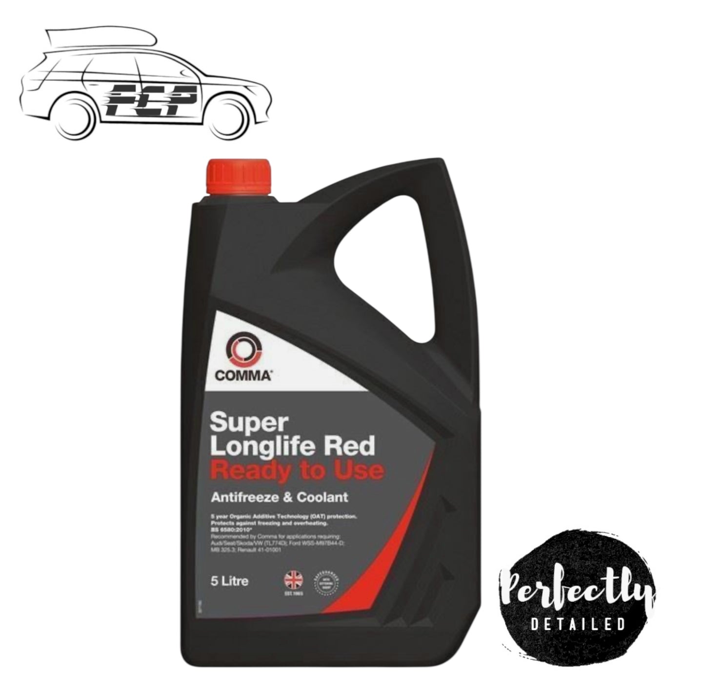 Comma Super Longlife Red Anti Freeze Ready to Use 5L