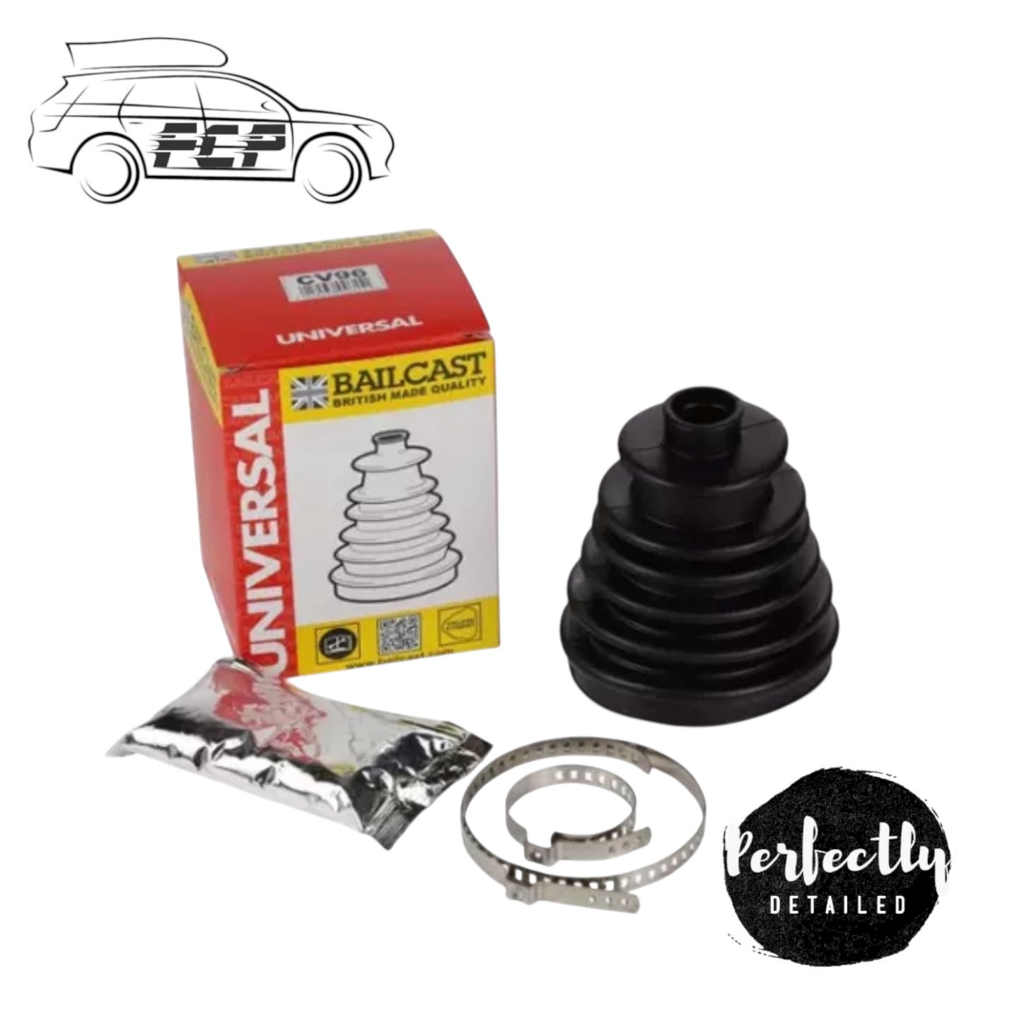 Bailcast Universal Stretchy Driveshaft CV Standard Joint Boot Kit Cone CV96