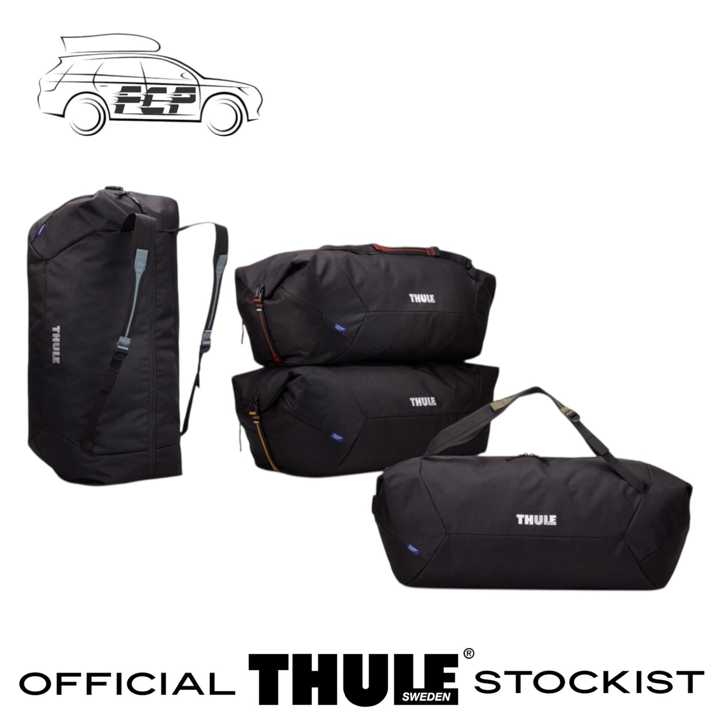 Thule Go Pack Set for Roof Top Box Cargo Duffel Bags 4Pk 800604