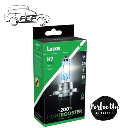 Lucas Light Booster +200% Upgrade Bulbs H7 x2 (Pair)