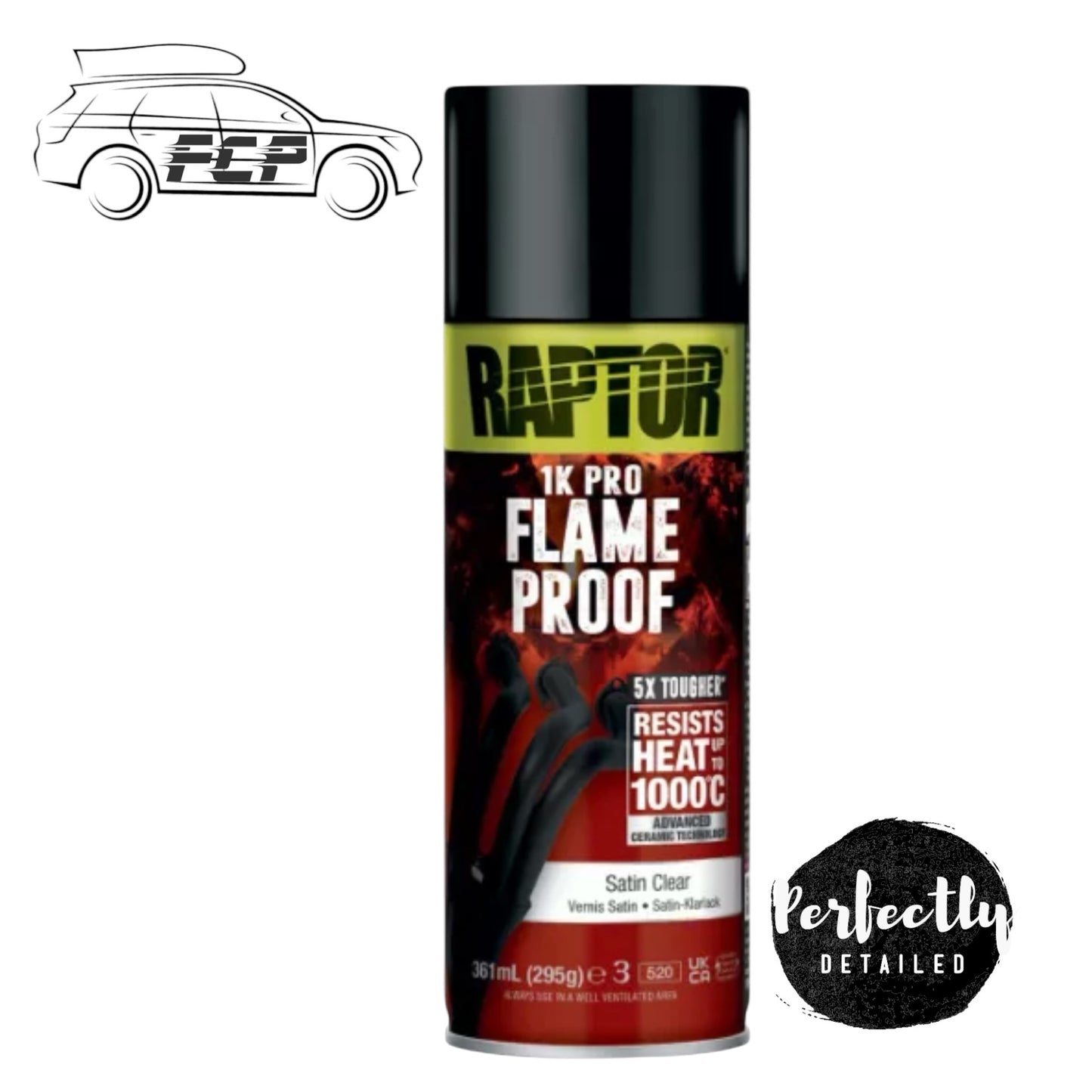 Raptor 1K Pro Flame Proof For Exhaust Systems VHT SATIN CLEAR 361ml