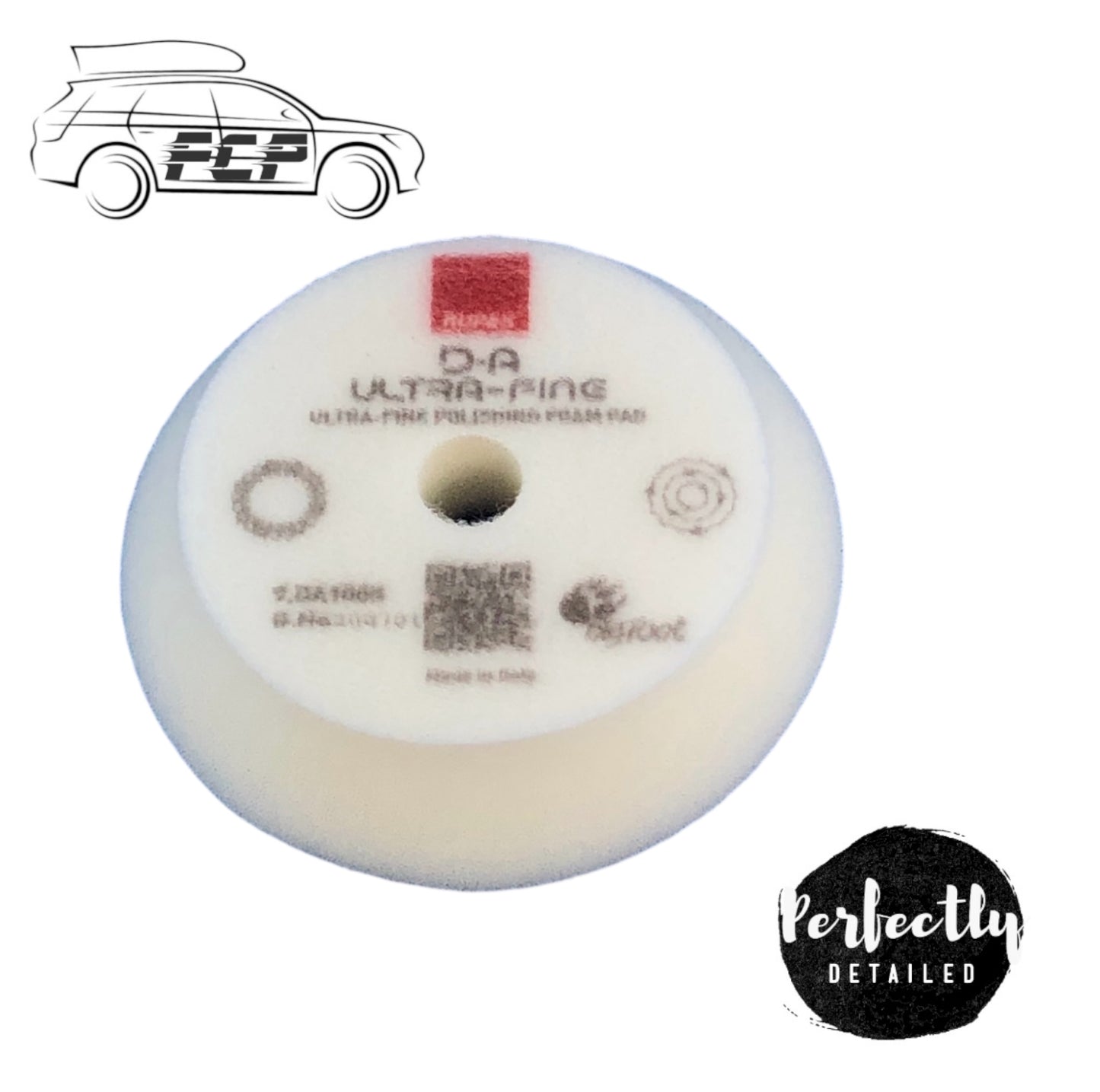 RUPES DA 80x100mm Bigfoot WHITE ULTRA FINE Compound Foam Polishing Pad 9.DA100S