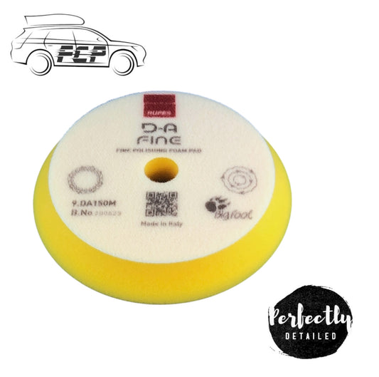 RUPES DA 130 x 150mm Bigfoot YELLOW FINE Compound Foam Polishing Pad 9.DA150M