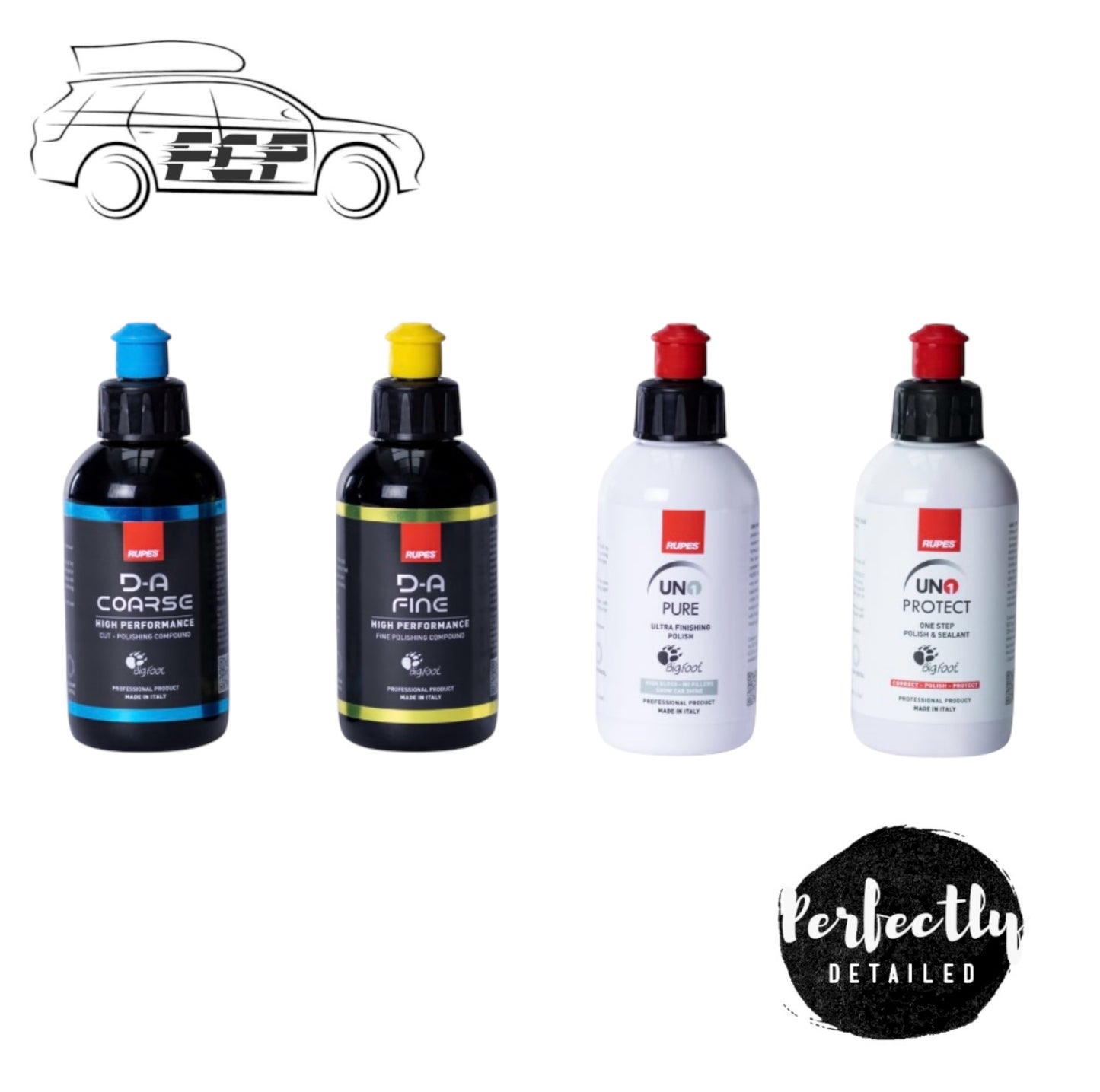 Rupes Compound and Polish Sample Pack Contains 4 x 125ml Bottles Most Popular